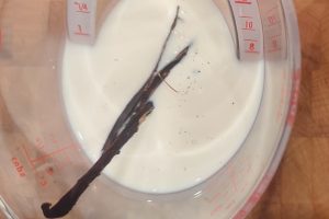 vanilla bean in milk.