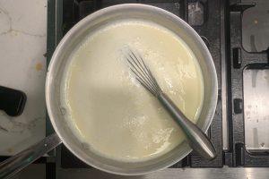 custard ice cream base with salt.