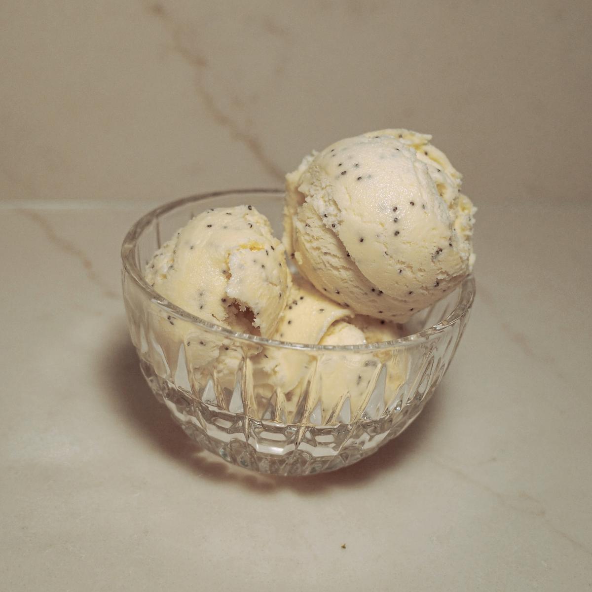 Lemon Poppy Seed Ice Cream (Tastes Like a Muffin)
