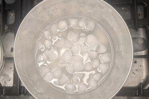 an ice bath.