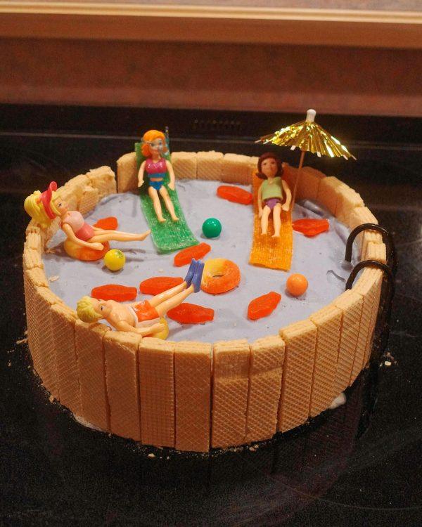 Swimming Pool Ice Cream Cake
