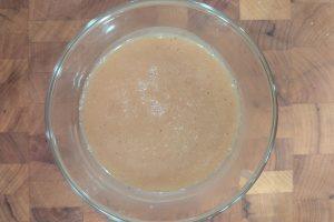 apple cider caramel in a glass bowl.